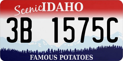 ID license plate 3B1575C