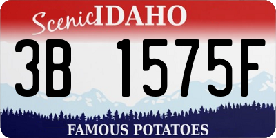 ID license plate 3B1575F
