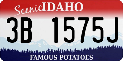 ID license plate 3B1575J