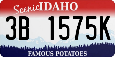 ID license plate 3B1575K