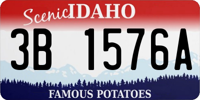 ID license plate 3B1576A