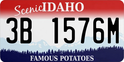 ID license plate 3B1576M