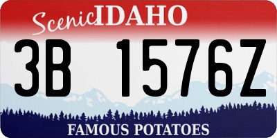 ID license plate 3B1576Z