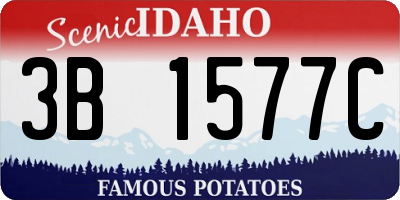 ID license plate 3B1577C