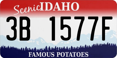ID license plate 3B1577F