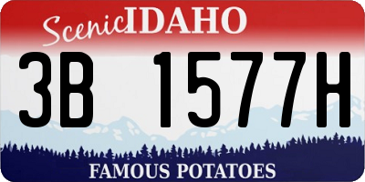 ID license plate 3B1577H