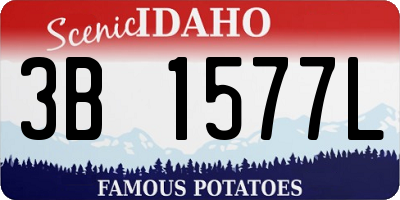 ID license plate 3B1577L