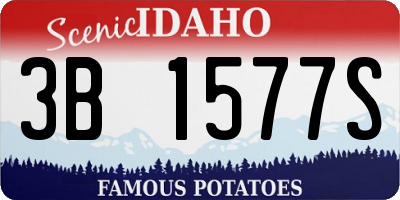 ID license plate 3B1577S