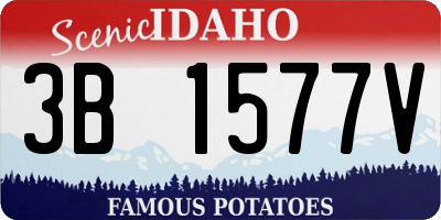ID license plate 3B1577V