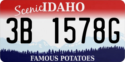 ID license plate 3B1578G