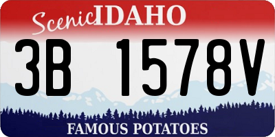 ID license plate 3B1578V