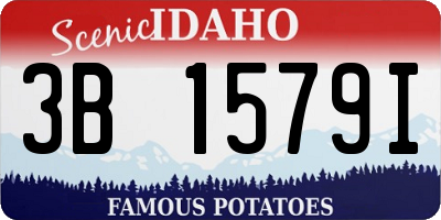 ID license plate 3B1579I