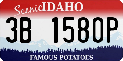 ID license plate 3B1580P