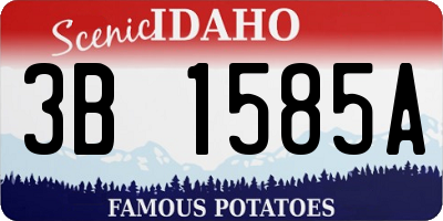 ID license plate 3B1585A