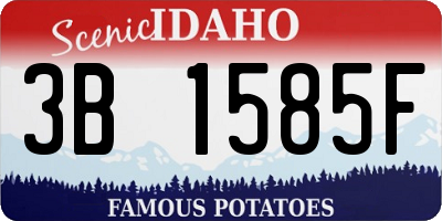 ID license plate 3B1585F