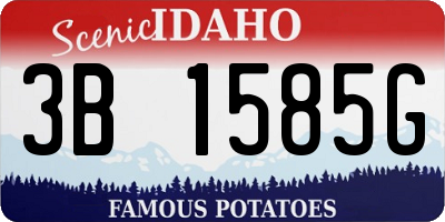 ID license plate 3B1585G