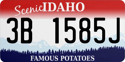 ID license plate 3B1585J