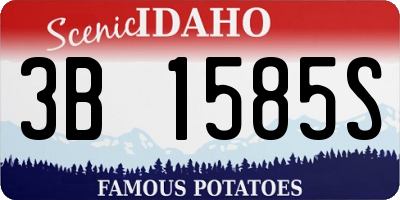 ID license plate 3B1585S