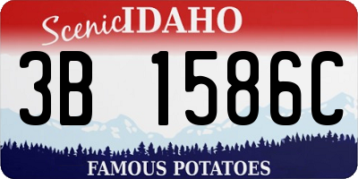 ID license plate 3B1586C