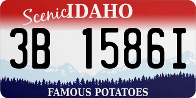 ID license plate 3B1586I
