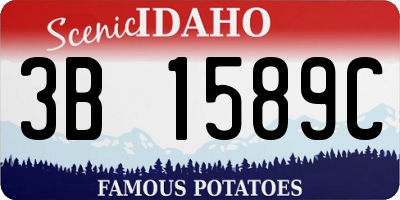 ID license plate 3B1589C