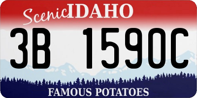 ID license plate 3B1590C