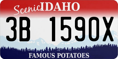ID license plate 3B1590X