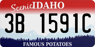 ID license plate 3B1591C