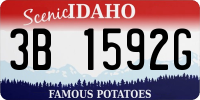 ID license plate 3B1592G