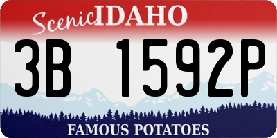 ID license plate 3B1592P