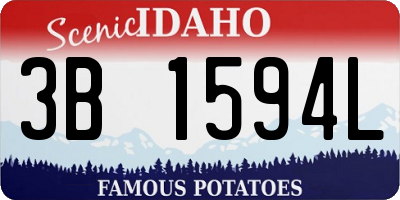 ID license plate 3B1594L