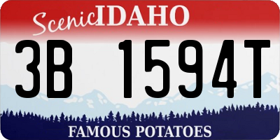 ID license plate 3B1594T