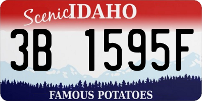 ID license plate 3B1595F