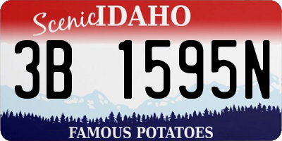 ID license plate 3B1595N