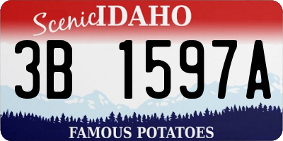 ID license plate 3B1597A