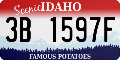 ID license plate 3B1597F