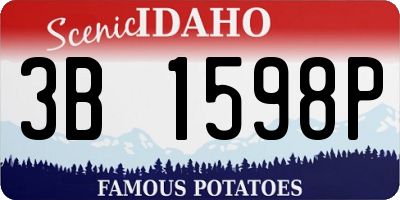 ID license plate 3B1598P