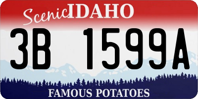 ID license plate 3B1599A