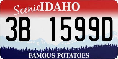 ID license plate 3B1599D