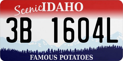 ID license plate 3B1604L