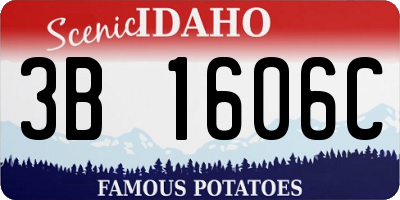 ID license plate 3B1606C