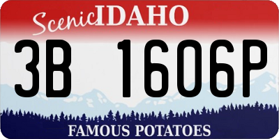 ID license plate 3B1606P