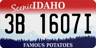 ID license plate 3B1607I