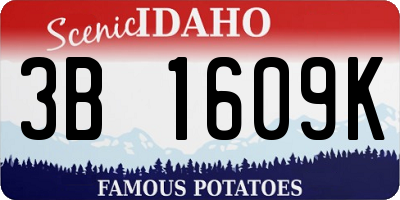 ID license plate 3B1609K