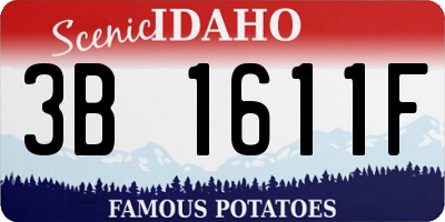 ID license plate 3B1611F