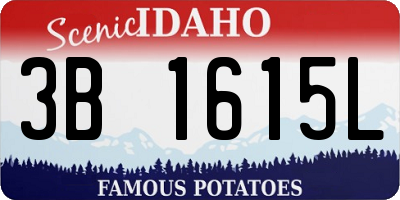 ID license plate 3B1615L