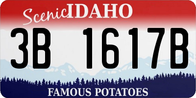 ID license plate 3B1617B
