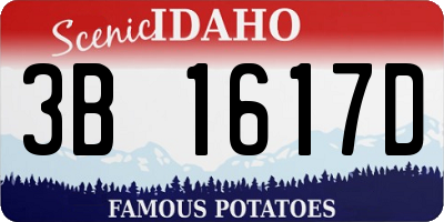 ID license plate 3B1617D