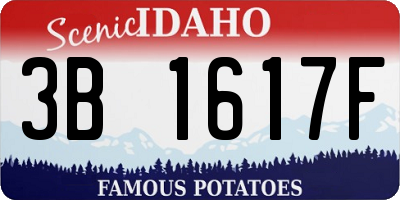 ID license plate 3B1617F