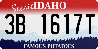 ID license plate 3B1617T